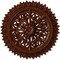Ekena Millwork Lariah Medallion (Canopies up to 1 3/8"), 24 3/4"OD 1 3/8"ID x 3 1/4"P, Burnished Mahogany Crackle CM24LABMC - alternate 1